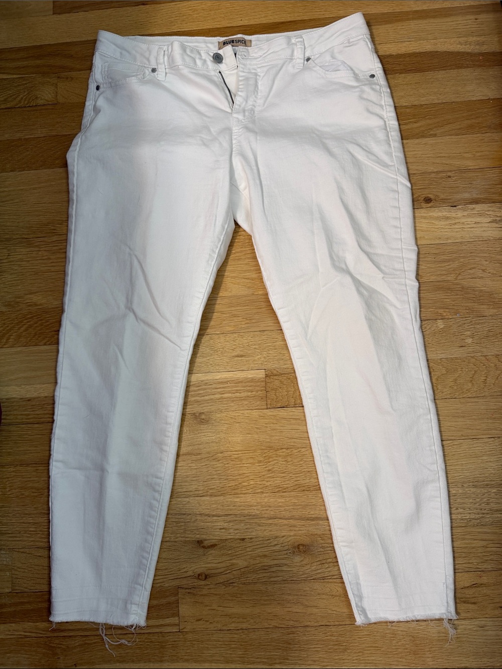 White  Jeans with Raw Hem-never worn